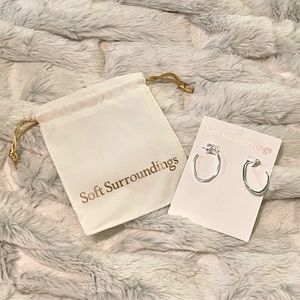 🌺NWT Soft Surroundings Organic Silver Hoops (DISCONTINUED)🌺